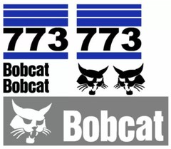 Bobcat 773 (SET OF 7) Skid Steer Replacement Aftermarket Vinyl Decals.