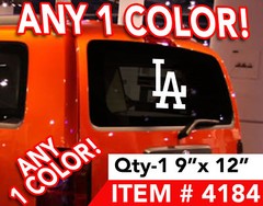 LA DODGERS REAR WINDOW DECAL STICKER 9″x12″ Any Color