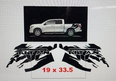 Nissan Titan Large Splash Bed Slashed Up Graphics Decals, Side 4×4 Racing 2