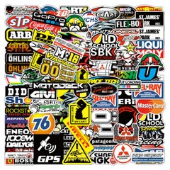 130Pcs Mixed Stickers Motocross Motorcycle Car ATV Racing Bike Helmet Decals Lot