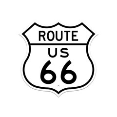 Route US 66 Sign Sticker Decal