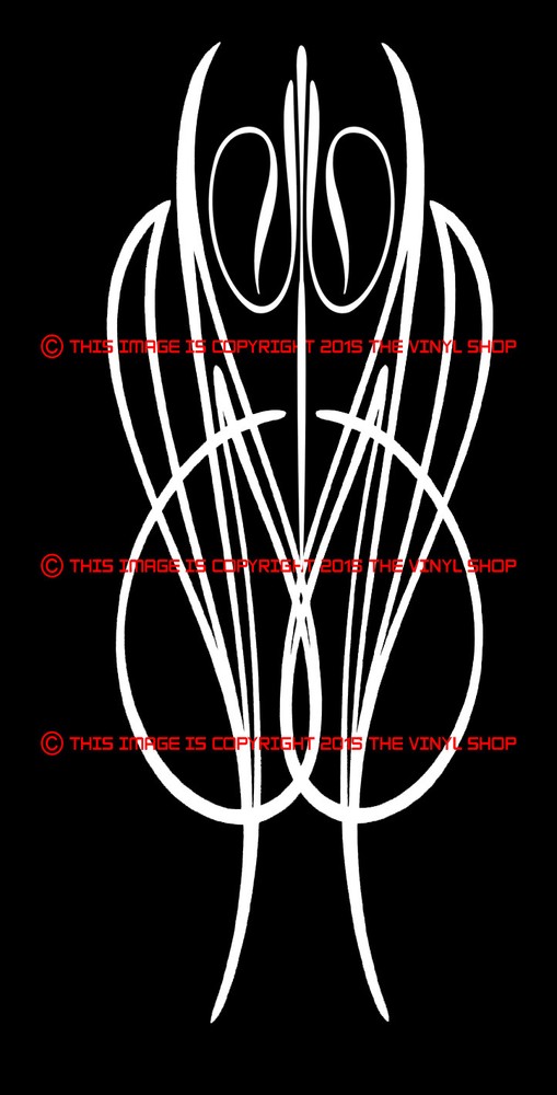 Horns 2 VINTAGE Pinstripe Stripe,Kit,Drag Race,Hand Lettered decals.Badass 9in