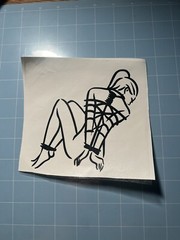 Adult 18+ Rope Bunny Funny Die cut Decal.