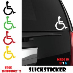 Handicap symbol decal, disabled, wheelchair, disabilities, Crutches, Injury