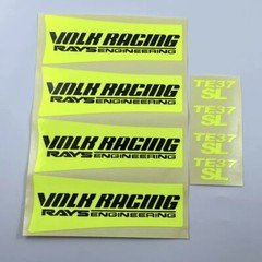 Full Set 8pcs Volk Racing TE37 SL Rays Engineering Wheel Rim Decal Sticker Kit