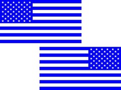 American Flag Left and Right Facing Vinyl Decal Multiple Colors and Sizes