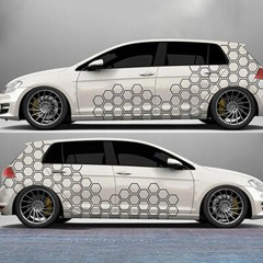 Hexagon Honeycomb Car Decal Sticker Tuning Honeycomb Pattern Honeycomb Black