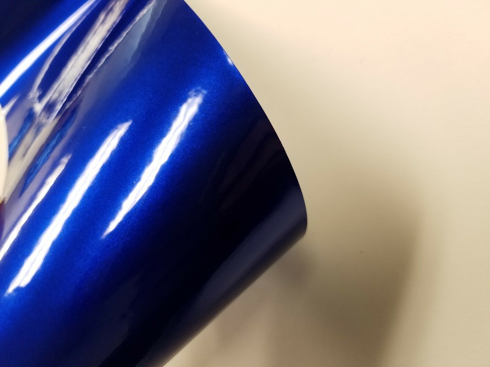 Gloss Dark Blue Vinyl Car Auto Vehicle Wrap Film Sticker Decal Sheet Roll