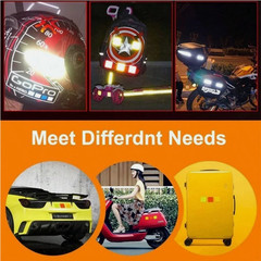20 pcs Reflective Stickers Car Bumper Stickers Night Warning Anti-Collision Tape