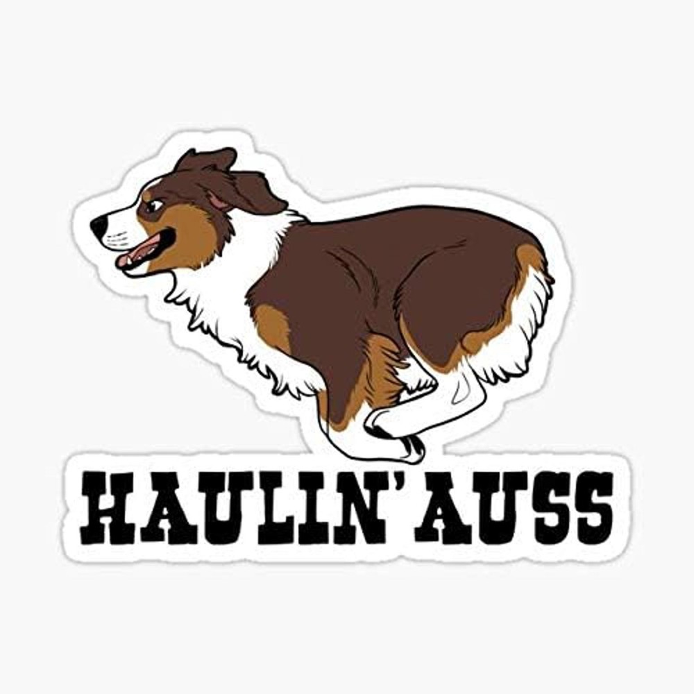 5″ Dog Haulin Auss Vinyl Bumper Sticker