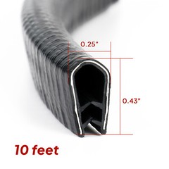 Car Door Edge Guard U Shape Edge Trim Rubber Steel Seal Anti-Collision Protector