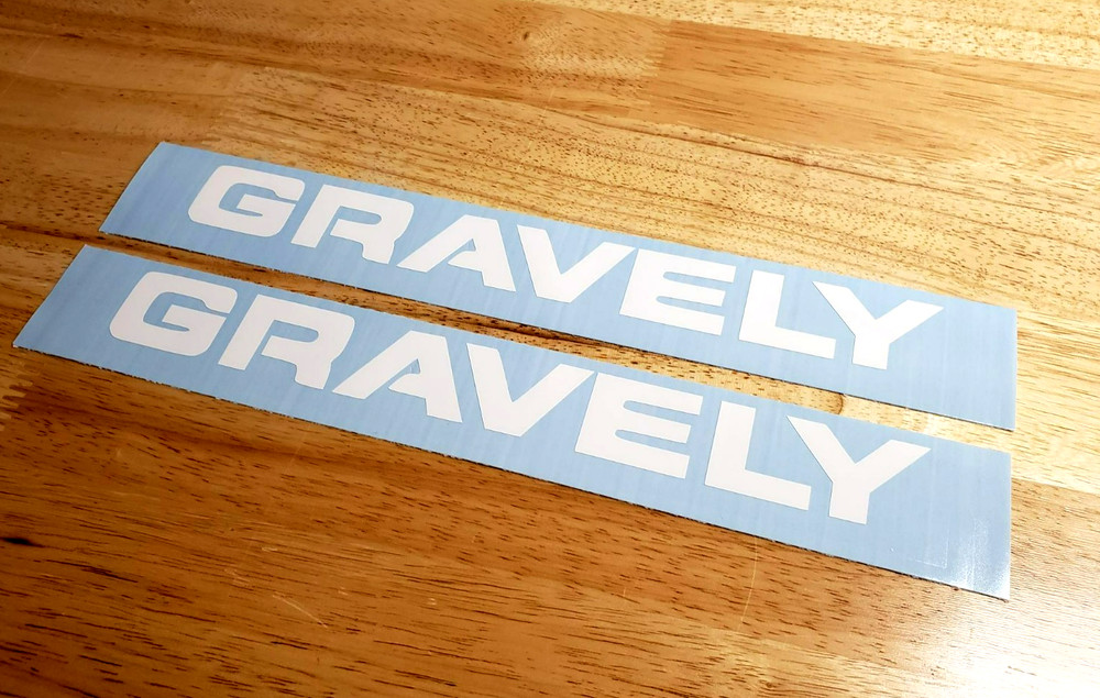 gravely zero turn mower tractor Decals Stickers 8” Gloss white VINYL Fast USA