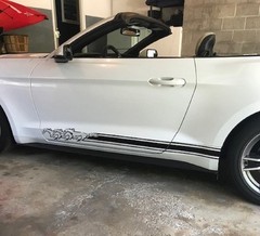 3 Horse Running Fit all Year Mustang Rocker stripes Stripe Graphics Set Decals