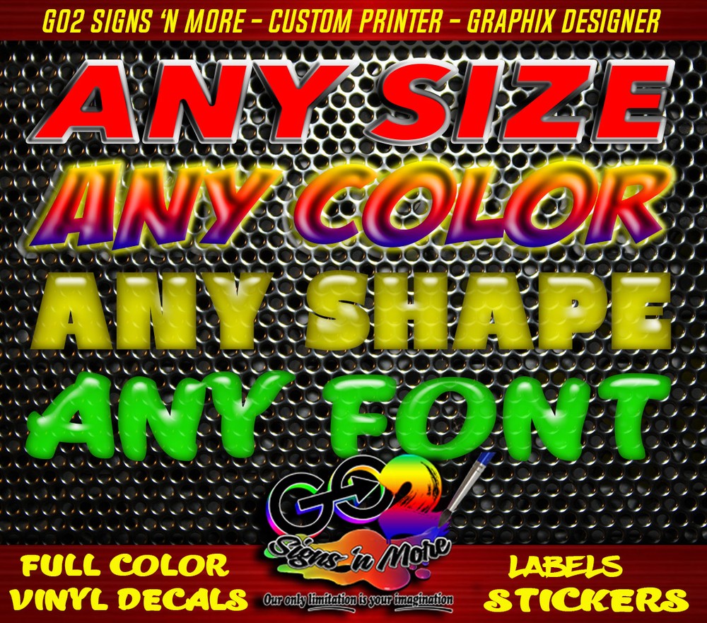 CUSTOM VINYL LETTERING Car Window Laptop Wall Sticker Decal