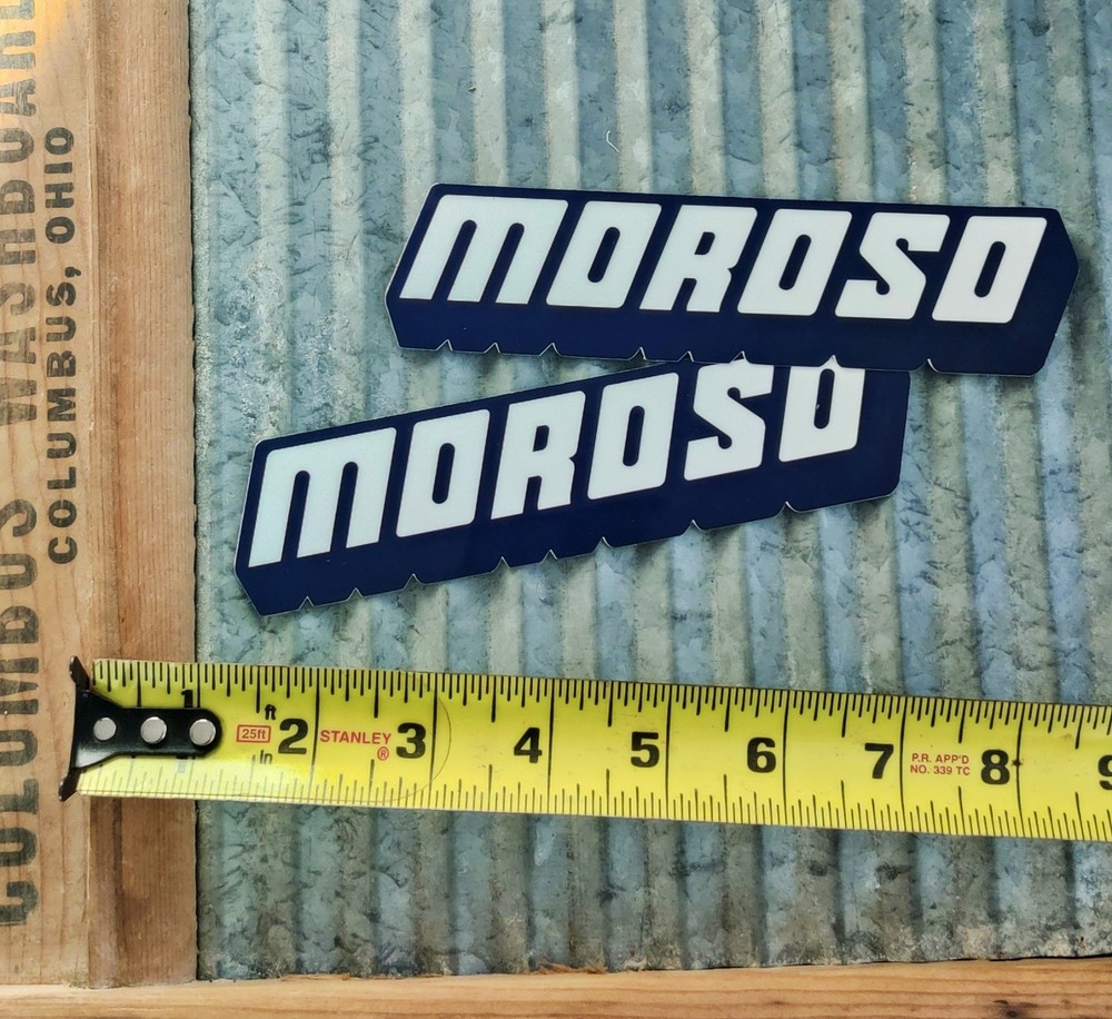 2 Moroso Performance Racing decals. NASCAR NHRA stickers Toolbox, Car Hotrod.