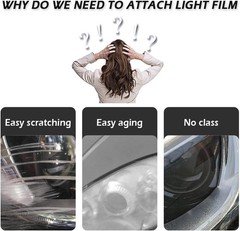 Amber Orange Premium Headlight+Taillight Fog Light Tint Film Vinyl Sticker Wrap