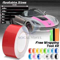 Gloss Color Racing Stripes Vinyl Wrap For Chevy Corvette Sticker 25FT / 50FT