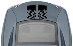 New 10″ Double CHECKERED Rally RACING STRIPES vinyl Decal (Fits Camaro’s)