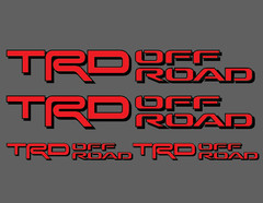 TRD 4×4 Off Road Stickers Decal Made inUSA Toyota 4Runner Tacoma FJ Tundra 4for1