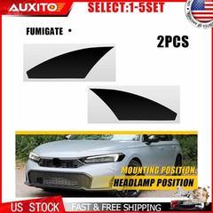 Headlight Eyelid SMOKE Precut Vinyl Tint Overlays FOR 2022-24 Honda Civic 2-10X