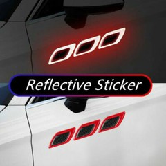 6PCS Auto Car Door Sticker Reflective Tape Safety Warning Decal Universal