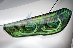 Headlight Hex Holographic Gloss Emerald Green Taillight Tint Film Fog Honeycomb