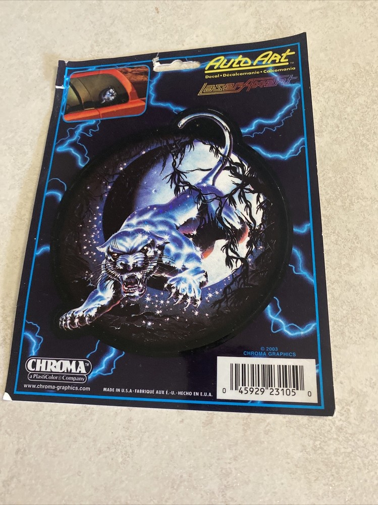 Chroma Graphics Panther Decal Claws Sparkly 1984 Laser Accents