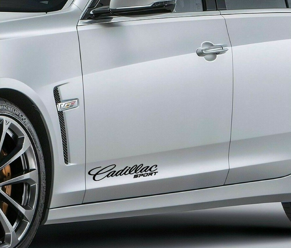 OEM Cadillac Sport Decals Lower Door Trim New 2PC Fits Escalade ATS DTS SRX STS