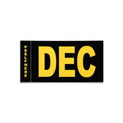 DECEMBER – California License Plate – Legacy Black Yellow Month Sticker DMV Tag