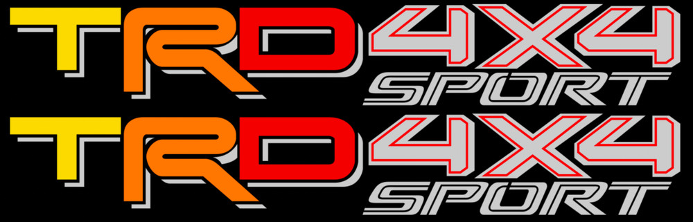 22″ Heritage TRD 4×4 Sport Sticker Decal, Fits Tundra, Tacoma, 4Runner, Truck