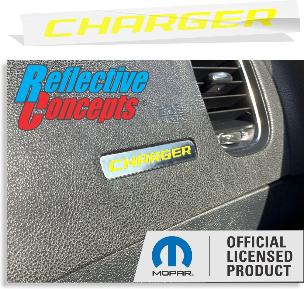 CHARGER Dash Emblem Lettering Overlay Decal Sticker for 2011-2014 Dodge Charger