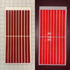 18 Reflective 0.5″ x 6″ Prismatic Strips Oralite V98 (750+ Candelas) Stickers