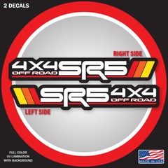 Tri-Color SR5 4X4 Off-Road Bedside Decal Vintage Color for Toyota Tacoma Lovers
