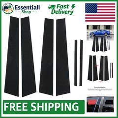 Transform Your Vehicle with 6pcs Gloss Black Window Pillar Decals – Custom Fit