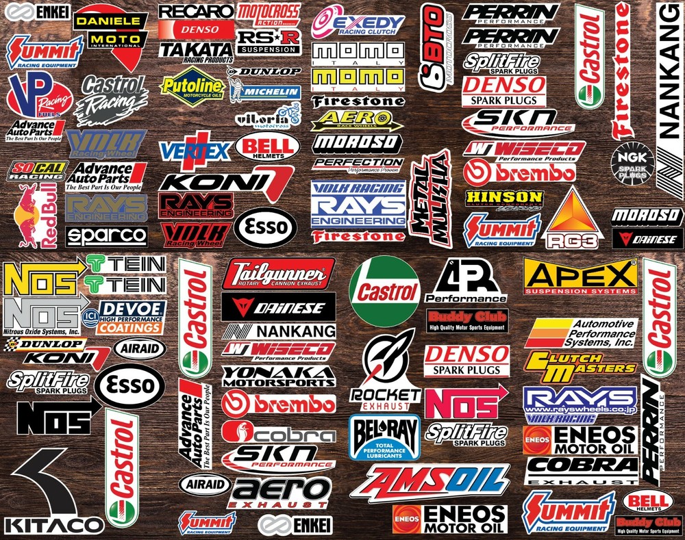 80+ Racing High Quality Vinyl Decals – Extras Included – FREE SHIPPING