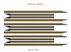 ENFORCER FP700 2021-2024 Ford F-150 Side Body Decals Stripes Vinyl Graphic Black