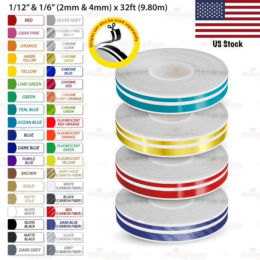Roll Vinyl Pinstriping Pin Stripe DIY Self-Adhesive Line Car Tape Decal Stickers