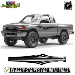 Retro Side Racing Stripes Graphics – For Toyota Pickup SR5 Tacoma 89-97 1998