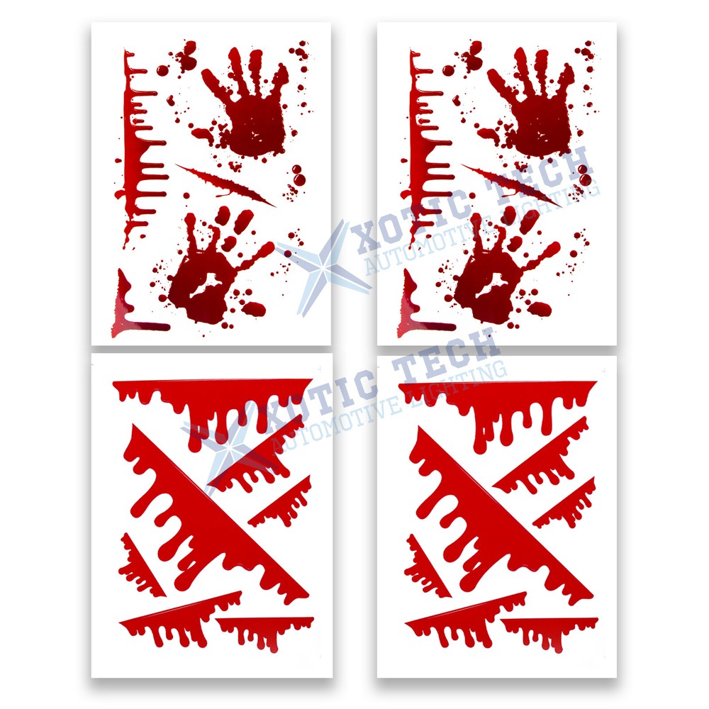 Bloody HandPrint Vinyl Decals Dead Stickers Zombie Walking Funny Halloween Hands