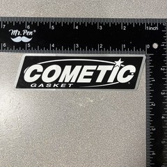 Cometic Gasket Racing Sticker Decal 5.50″ x 1.50″ Black, Silver, White