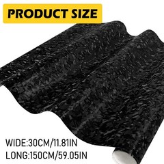 24K Chopped Forged Carbon Fiber Sticker Decal Gloss Black Car Vinyl Wrap Sheet