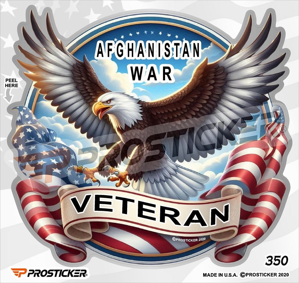 AFGHANISTAN War Decal USA Flag Eagle Military 4″ ProSticker 350