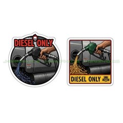 Diesel Only Vinyl Decal Sticker 2 Pack A