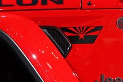 Premium Cast Matte Black Vinyl Flag Decals for Wrangler JL and Gladiator Fender
