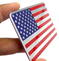 ALUMINUM American Flag Decal Sticker Car, Motorcycle, Truck, SUV, Patriotic