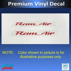 Ram Air Hood Decals (set of 2)