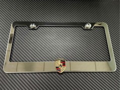3D Carrera Cayenne 911 Panamera Stainless Steel License Plate Frame Rust Free
