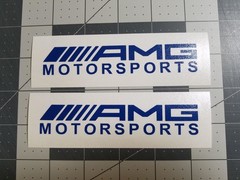 (2X) AMG MOTORSPORTS Decal Vinyl Stickers | Die Cut No Background