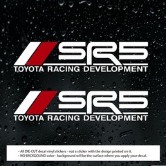 (2x) SR5 Racing Development with Stripe for Toyota Cars Truck (10″ x 2.21″)