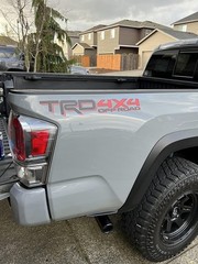 4×4 Offroad Bedside Decals for Tacoma and Tundra, Replacement Black, Red